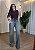 Calça Jeans Wide Leg Básica Lavagem Vintage - Imagem 3