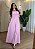 Vestido Poá Tricoline - Rosa e Vermelho - Imagem 1
