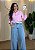 Camisa Feminina em Viscolinho -Rosa Bebê - Imagem 2