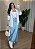 Saia Feminina de Cetim - Azul Bebe - Imagem 1