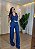 Conjunto Feminino Jeans Escuro Calça e Colete - Imagem 1