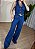 Conjunto Feminino Jeans Escuro Calça e Colete - Imagem 3