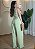 Conjunto Feminino em Tecido Marrant Colete Bojo e Calça de Elástico - Verde Menta - Imagem 2