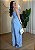 Conjunto Feminino em Tecido Marrant Colete Bojo e Calça de Elástico - Azul Bebê - Imagem 2