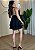 Conjunto Feminino Bata e Short Saia em Chiffon com Amarração - Preto - Imagem 2
