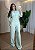Conjunto Linho Calça Pantalona e Cropped Camisa - Verde Menta - Imagem 1