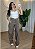 Calça Jeans Ballon Marrom com Listras - Imagem 2