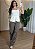 Calça Jeans Ballon Marrom com Listras - Imagem 3