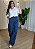 Calça Feminina Jeans Wide Ballon Cós Virado Onça - Imagem 1