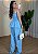 Conjunto Feminino Marrant com Blusa Peplum e Calça Pantalona- Azul - Imagem 2