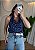 Blusa de Crepe Seda Poá Frente Única com Costas Abertas - Imagem 5