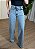 Calça Jeans Feminina Básica Botão Encapado Cintura Alta– Modelagem Reta - Imagem 1