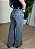 Calça Jeans Feminina Estonada Pantalona Recorte - Imagem 4