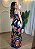 Vestido Feminino de Viscolinho Estampado Colorido – Azul Marinho - Imagem 2
