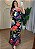 Vestido Feminino de Viscolinho Estampado Colorido – Azul Marinho - Imagem 1