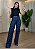 Calça Wide Leg Pantalona Onça Jeans Azul - Modelagem Reta - Imagem 1