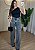 Calça Jeans Feminina Wide Leg de Cintura Alta – Lavagem Cinza - Imagem 1