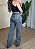 Calça Jeans Feminina Wide Leg de Cintura Alta – Lavagem Cinza - Imagem 3