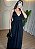 Vestido Longo de Alças Finas com Decote V e Amarração nas Costas - Imagem 4