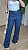 Calça Jeans Azul Estampada Paisley - Modelo Reta - Imagem 2