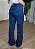 Calça Jeans Azul Estampada Paisley - Modelo Reta - Imagem 3