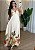 Vestido Feminino Tecido Viscolinho Decote V - Amarelo com Estampa Floral - Imagem 1