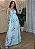 Vestido Crepe de Seda Detalhe Laço - Fundo Azul - Imagem 1