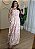 Vestido Crepe de Seda Detalhe Elástico- Rosa Bebê - Imagem 1