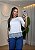 Cropped Tshirt Detalhe em Renda - Branco - Imagem 1