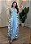 Vestido Poliamida Estampado Detalhe Costa Nua - Estampa Azul e Verde - Imagem 1