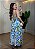 Vestido Poliamida Estampado Detalhe Costa Nua - Estampa Azul e Verde - Imagem 2
