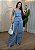 Conjunto Jeans Feminino - Cropped e Calça Cargo - Imagem 1