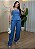 Conjunto Jeans Feminino - Blusa Peplum e Calça Ballon - Imagem 1