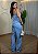 Conjunto Alfaiataria Calça Pantalona e Blusa Tomara que Caia Assimétrica - Azul - Imagem 2