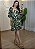 Vestido Viscolinho Curto Modelo de Manga - Estampado Verde - Imagem 1
