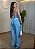 Conjunto Tecido Marrant Cropped Amarração e Calça - Azul - Imagem 2