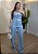 Macacão Jeans Claro Bolso Frontal - Imagem 1