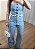 Macacão Jeans Claro Bolso Frontal - Imagem 2