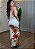 Vestido Midi Floral Feminino em Suplex Poliamida com Bojo-Laranja - Imagem 2