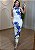 Vestido Midi Floral Feminino em Suplex Poliamida com Bojo-Azul - Imagem 1