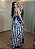 Vestido Decote V Viscolinho - Estampa Azul - Imagem 2