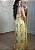 Vestido Crepe de Seda - Estampa Amarelo com Laranja - Imagem 2