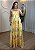 Vestido Crepe de Seda - Estampa Amarelo com Laranja - Imagem 1
