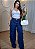 Calça Jeans Cargo 4 Bolso Lavagem Azul - Imagem 1