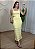 Conjunto Tricô Modal - Cropped e Saia Mid - Amarelo - Imagem 1