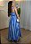 Vestido Tricoline Listrado Azul - Imagem 2