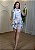 Vestido Macaquinho Estampado Chiffun - Azul - Imagem 1