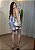 Vestido Macaquinho Estampado Chiffun - Azul - Imagem 2