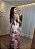 Conjunto Feminino Blusa + Saia Em Tule Estampado - Floral Rosa - Imagem 2