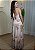 Conjunto Feminino Blusa + Saia Em Tule Estampado - Floral verde - Imagem 2